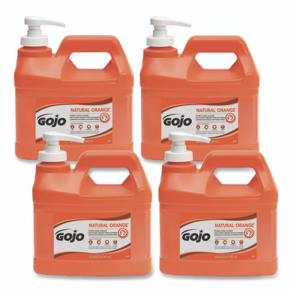 NATURAL ORANGE Pumice Hand Cleaner, Citrus Scent, 0.5 gal, 4/Carton