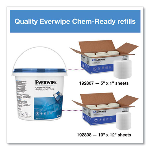 Chem-Ready Wiping System Bucket, 7.13 x 7.13 x 7, White, 5/Carton Chem-Ready Wiping System Bucket, 7.13 x 7.13 x 7, White, 5/Carton
