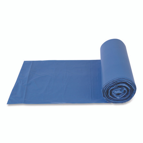 High-Density Commercial Can Liners, 60 gal, 18 mic, 40" x 48", Blue, 200/Carton