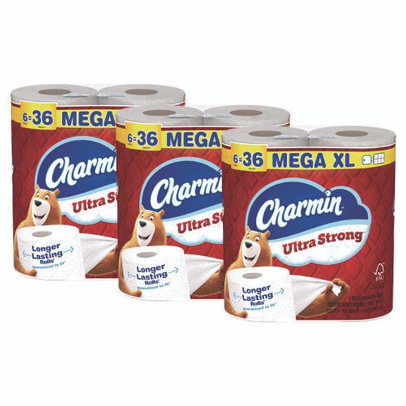 Ultra Strong Bathroom Tissue, Septic Safe, 2-Ply, White, 330 Sheets/Roll, 6 Rolls/Pack, 3 Packs/Carton