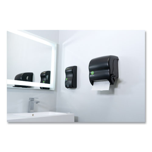 Ecological Green Towel Dispenser, 12.49" x 8.6" x 12.82", Black