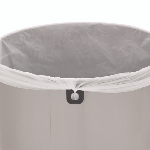 Refine Series Waste Receptacle, 16 gal, Plastic/Stainless Steel