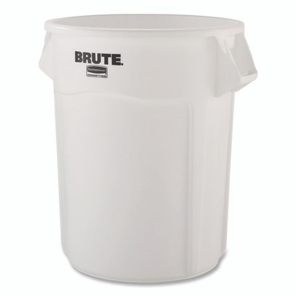 Brute Container, 44 gal, Plastic, White