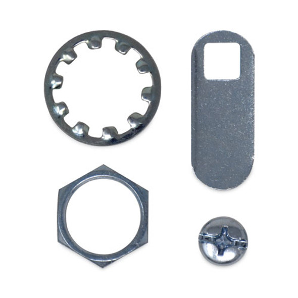 Replacement Lock and Keys for Cleaning Carts, Silver