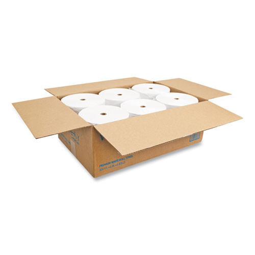 Valay Proprietary Roll Towels, 1-Ply, 8" x 800 ft, White, 6 Rolls/Carton