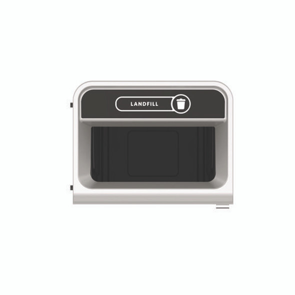 Configure Indoor Recycling Waste Receptacle, 33 gal, Metal, Gray