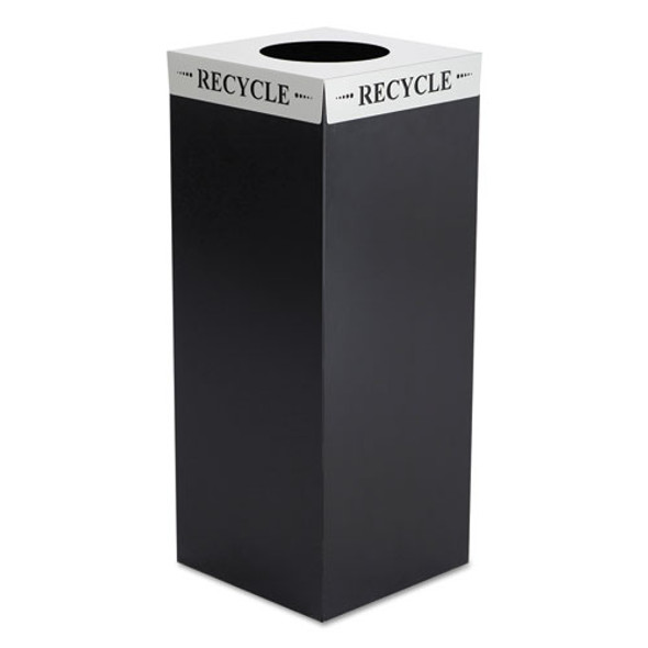 Square-Fecta Lid, Recycle, 15.5w x 15.5d x 3h, Silver
