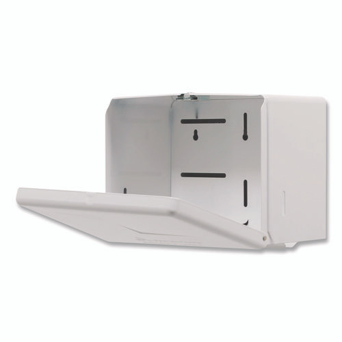 Space Saver Singlefold Towel Dispenser, Steel, 11.63 x 6.63 x 8.13, White