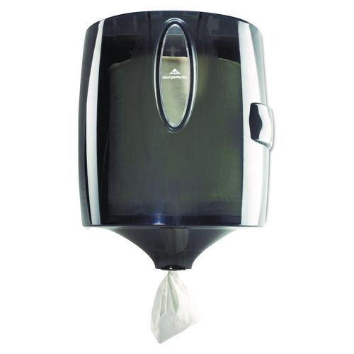 Center-Pull Paper Towel Dispenser, 9.9 x 10 x 10.5, Translucent Smoke