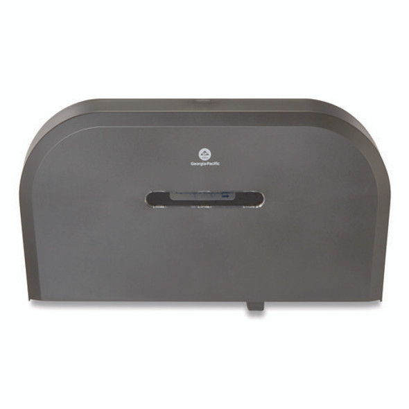 Jumbo Jr. Bathroom Tissue Dispenser, Double Roll, 22.1 x 4.8 x 12.1, Black Jumbo Jr. Bathroom Tissue Dispenser, Double Roll, 22.1 x 4.8 x 12.1, Black