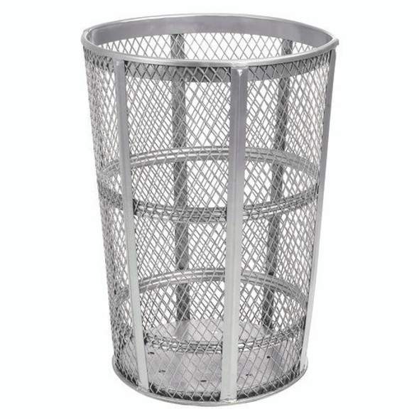Steel Mesh Corrosion Resistant Trash Can, 48 gal, Silver