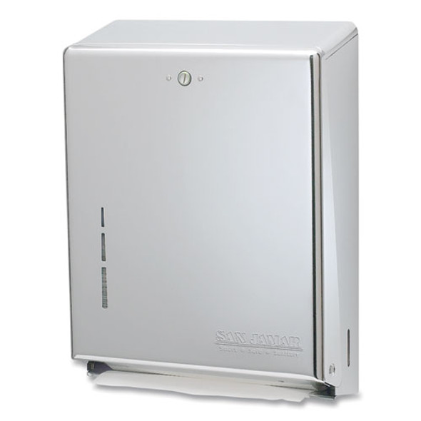 C-Fold/Multifold Towel Dispenser, 11.38 x 4 x 14.75, Stainless Steel