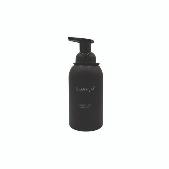 Eco Glass Bottle Soap Dispenser, 350 mL, Black, 30/Carton