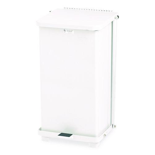 Defenders Heavy-Duty Steel Step Can, 6.5 gal, Steel, White