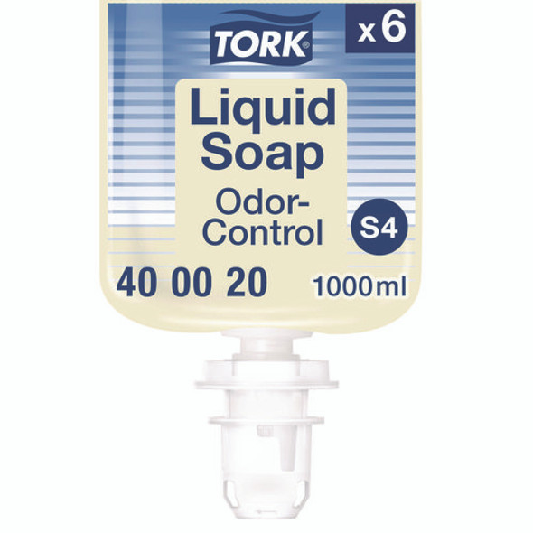 Odor-Control Hand Soap Liquid S4 Refill, Perfume-Free, 1 L, 6/Carton Odor-Control Hand Soap Liquid S4 Refill, Perfume-Free, 1 L, 6/Carton