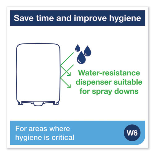 Washstation Dispenser, 12.56 x 10.57 x 18.09, Aqua/White