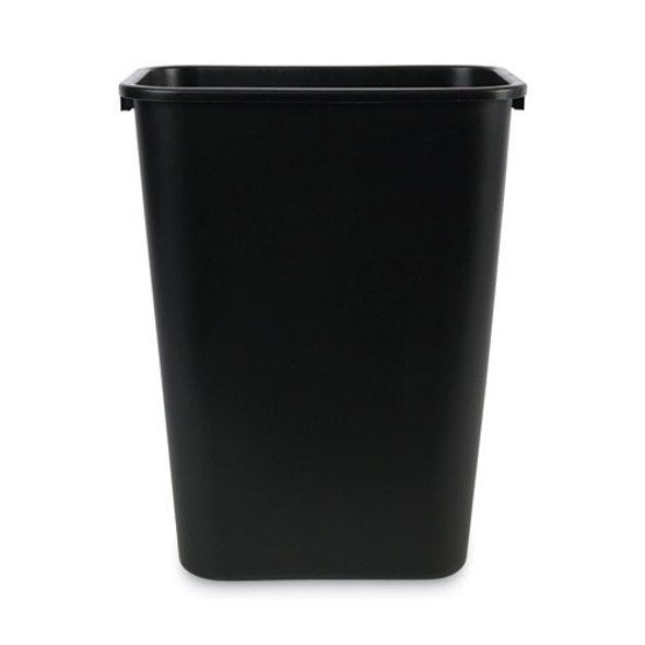 Soft-Sided Wastebasket, 41 qt, Plastic, Black