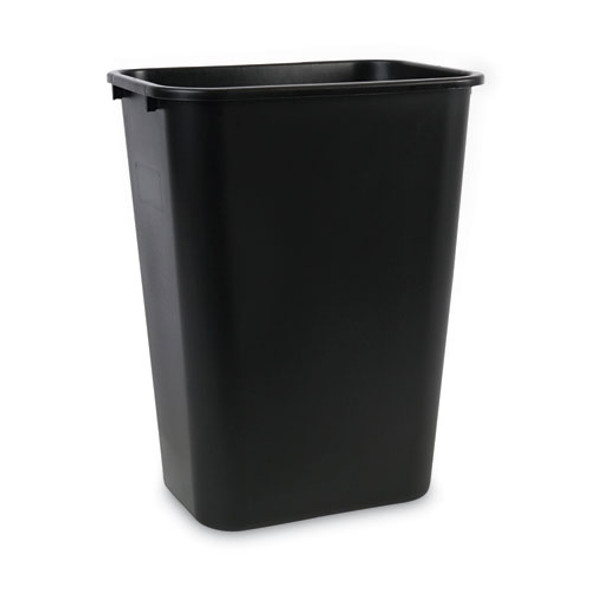 Soft-Sided Wastebasket, 41 qt, Plastic, Black