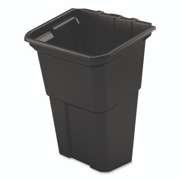 Waste Bin, 8 gal, 12.78" x 17.21" x 22.13", Black, 2/Pack