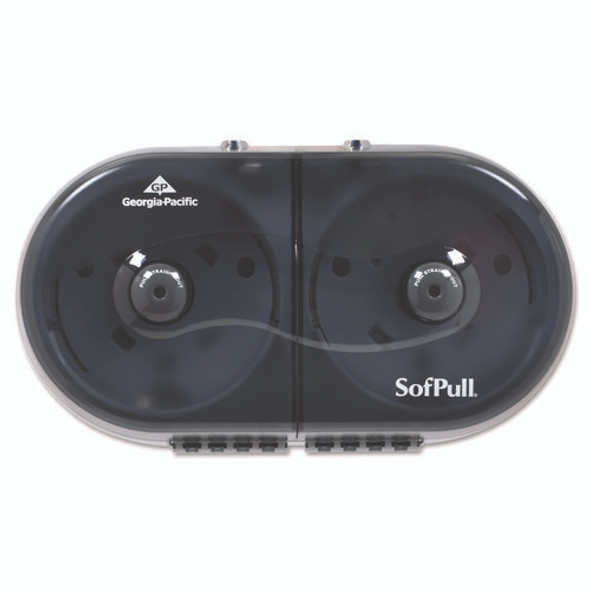 SofPull Mini Centerpull 2-Roll Bath Tissue Dispenser, 16.38 x 7.2 x 9.3, Smoke