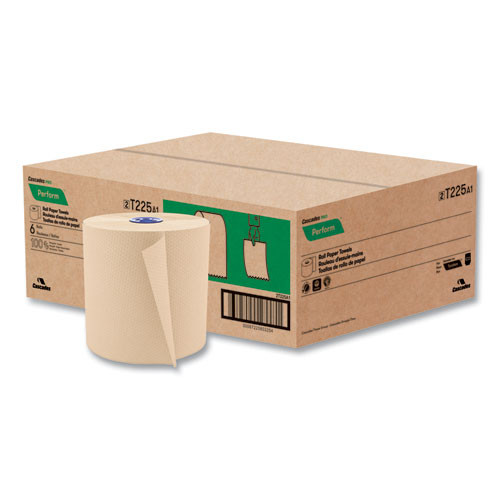 Perform Hardwound Roll Towels/Tandem Dispensers, 1-Ply, 7.5" x 1,050 ft, Natural, 6/Carton