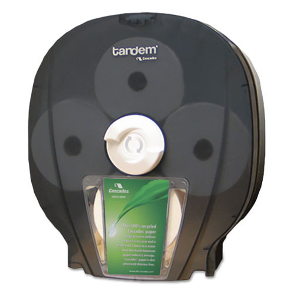 Tandem High Capacity Bath Tissue Dispenser, 6.3 x 13.2 x 15.2, Smoked Gray Tandem High Capacity Bath Tissue Dispenser, 6.3 x 13.2 x 15.2, Smoked Gray