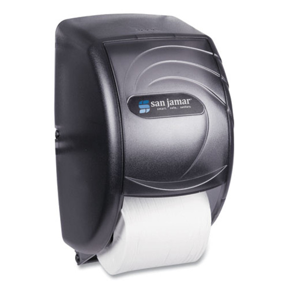 Duett Standard Bath Tissue Dispenser, Oceans, 7.5 x 7 x 12.75, Transparent Black Pearl