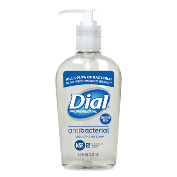 Antibacterial Liquid Hand Soap for Sensitive Skin, Light Floral Scent, 7.5 oz, 12/Carton