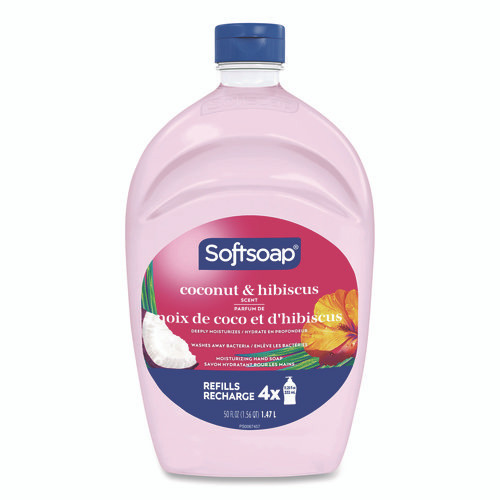 Liquid Hand Soap Refills, Coconut and Hibiscus, 6/Carton