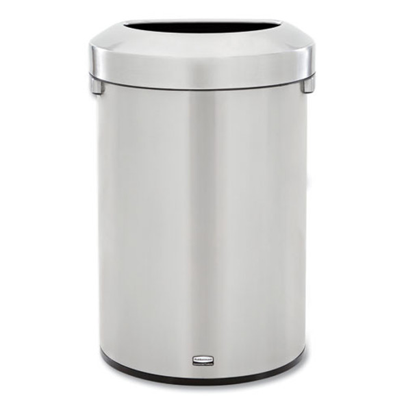 Refine Series Waste Receptacle, 21 gal, Plastic/Stainless Steel