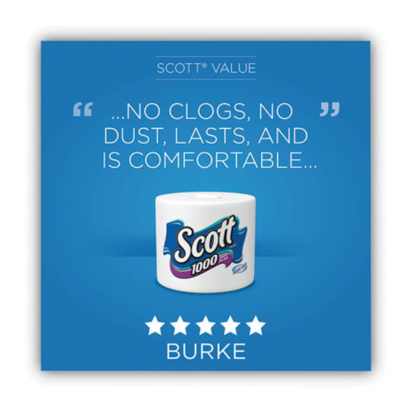 1000 Bathroom Tissue, Septic Safe, 1-Ply, White, 1,000 Sheet/Roll, 32 Rolls/Carton 1000 Bathroom Tissue, Septic Safe, 1-Ply, White, 1,000 Sheet/Roll, 32 Rolls/Carton