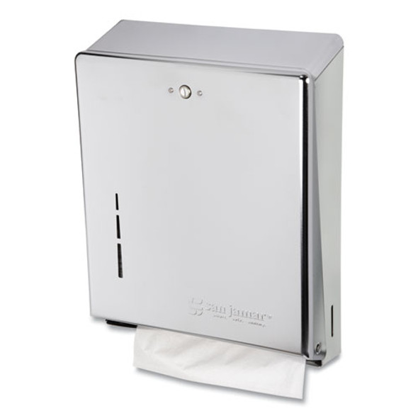 C-Fold/Multifold Towel Dispenser, 11.38 x 4 x 14.75, Chrome