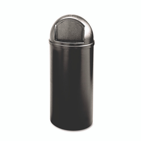 Marshal Classic Container, 25 gal, Plastic, Black