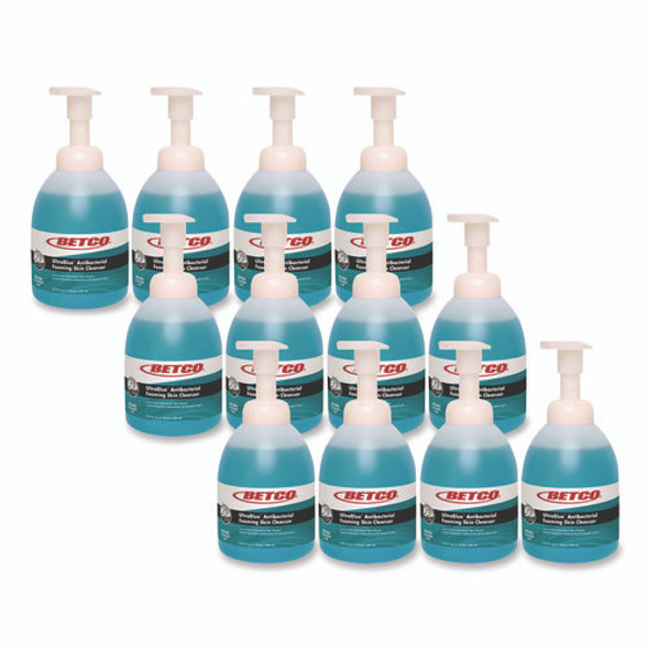 UltraBlue Antibacterial Foaming Skin Cleanser, Fragrance Free, 500 mL Bottle, 12/Carton UltraBlue Antibacterial Foaming Skin Cleanser, Fragrance Free, 500 mL Bottle, 12/Carton