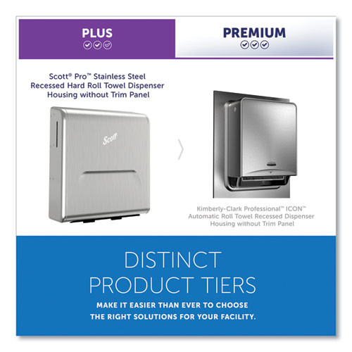 Mod Stainless Steel Recessed Dispenser Housing, 11.13 x 4 x 15.37