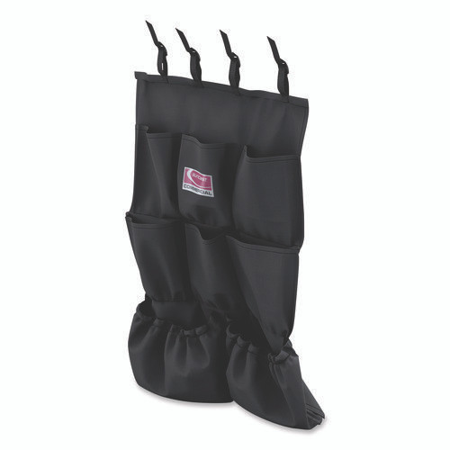 8-Pocket Organizer for Suncast Commercial Full-Size and Compact Housekeeping Carts, 19.5" x 1.67" x 26.83", Black