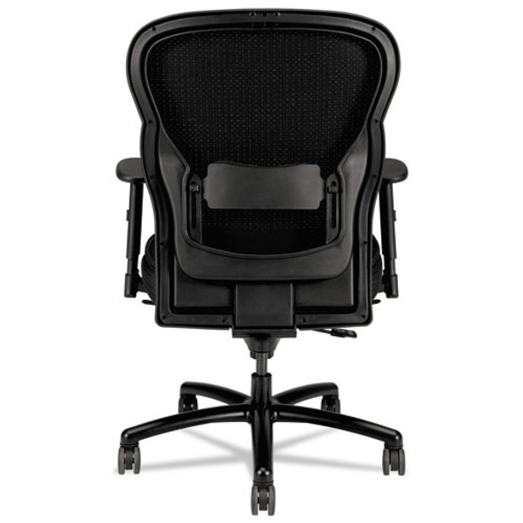 Wave Mesh Big and Tall Chair, Supports Up to 450 lb, 19.25" to 22.25" Seat Height, Black