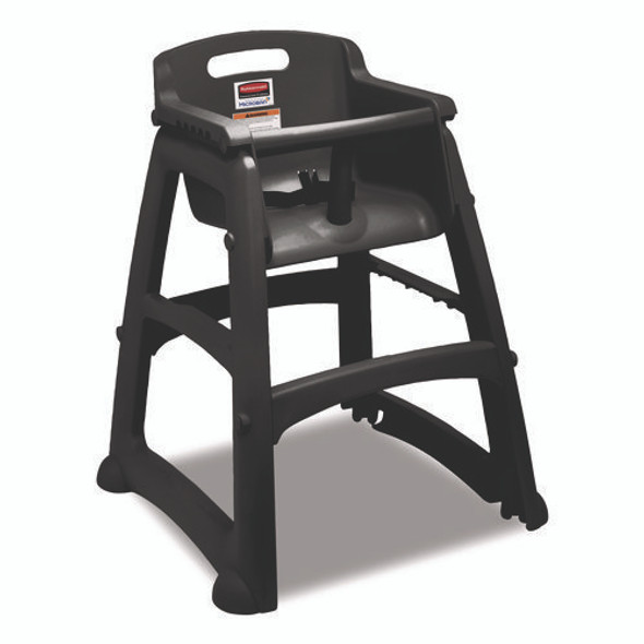 Sturdy Chair Youth Seat with Casters, Black