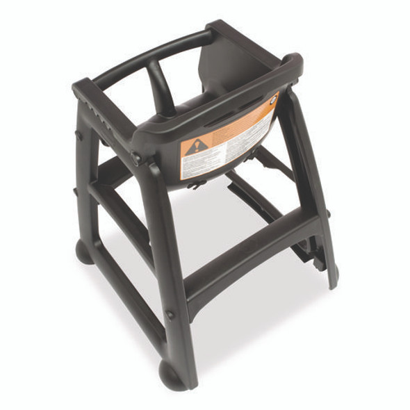 Sturdy Chair Youth Seat with Casters, Black