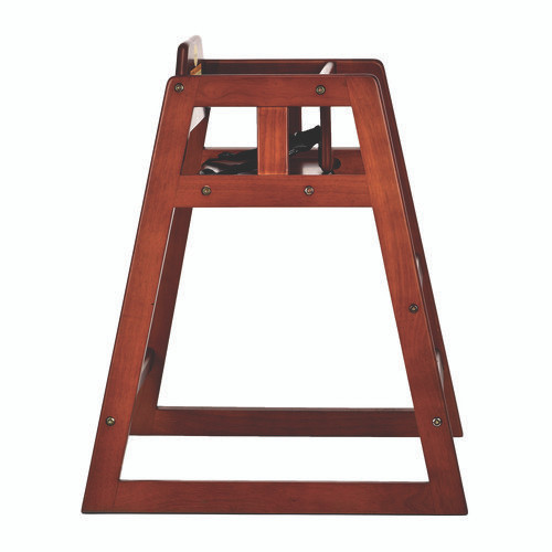 Wooden Stackable High Chair, Supports Up to 50 lb, 29.02" h, Mahogany