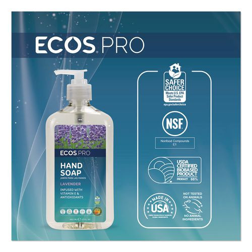 Liquid Hand Soap, Lavender Scent, 17 oz