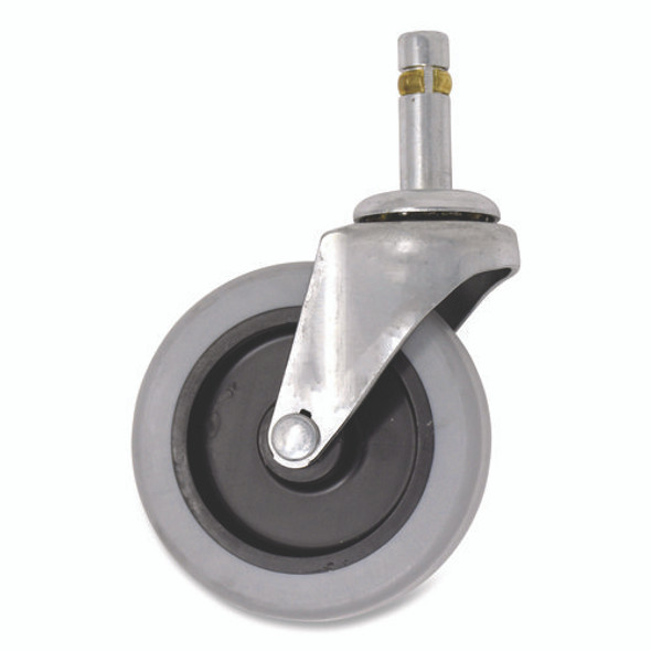 3" Swivel Caster, 0.44" x 1.38" Swivel Stem, Gray