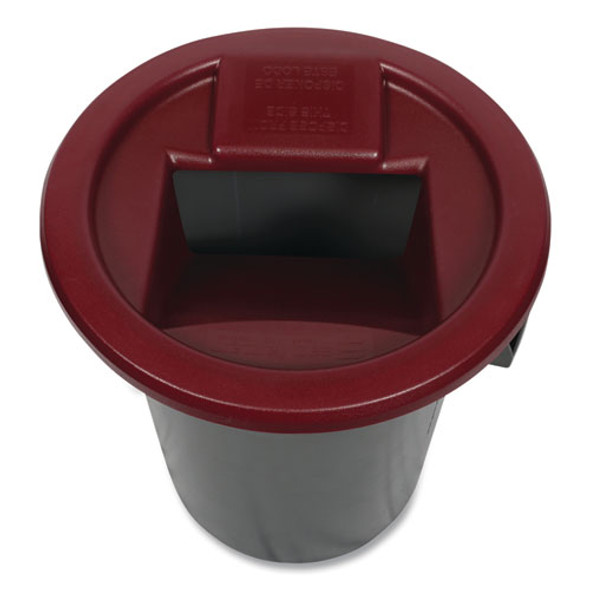 KatchAll Flatware Retriever, Round, 24" Diameter x 9h, 32/44 gal Capacity, Red