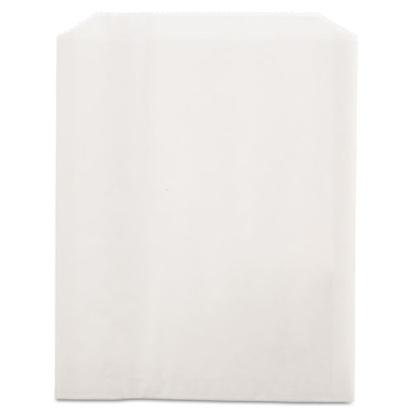 Grease-Resistant Single-Serve Bags, 6" x 0.75" x 7.25", White, 2,000/Carton