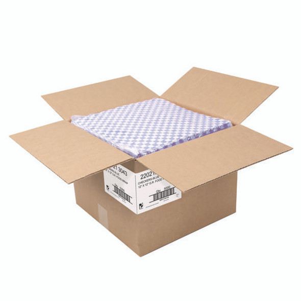 Grease-Resistant Food Wrap, 12 x 12, Blue Check, 5,000/Carton Grease-Resistant Food Wrap, 12 x 12, Blue Check, 5,000/Carton