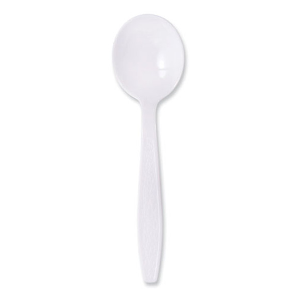 Guildware Extra Heavyweight Plastic Cutlery, Soup Spoon, White, 1,000/Carton Guildware Extra Heavyweight Plastic Cutlery, Soup Spoon, White, 1,000/Carton