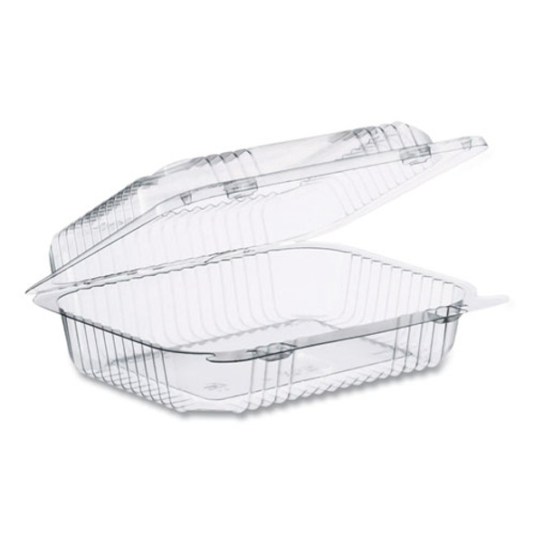 StayLock Clear Hinged Lid Containers, 6 x 7 x 2.1, Clear, Plastic, 125/Packs, 2 Packs/Carton