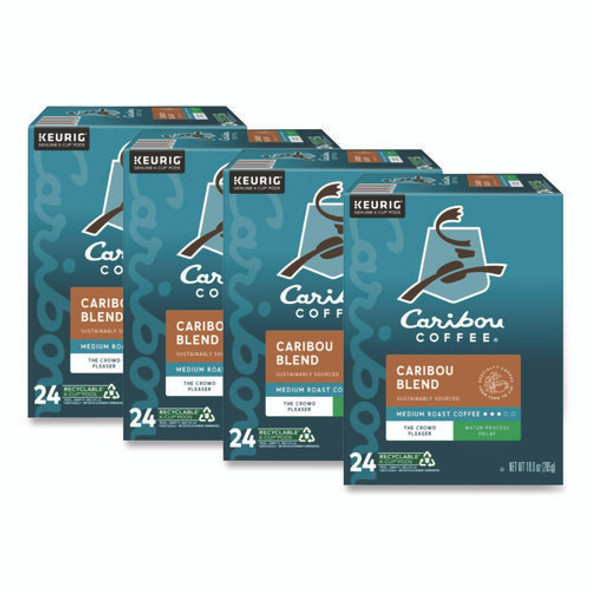 Caribou Blend Decaf Coffee K-Cups, 96/Carton