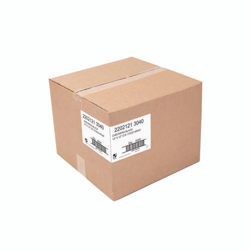 Grease-Resistant Food Wrap, 12 x 12, Black Check, 5,000/Carton