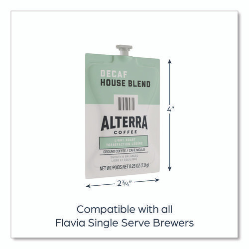 Alterra Decaf House Blend Coffee Freshpack, 100/Carton